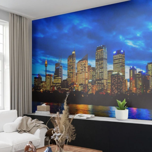 Fototapet Standard Eco - Ljusens och färgernas natt - Stad, Sydney, Arkitektur - 450x315 cm