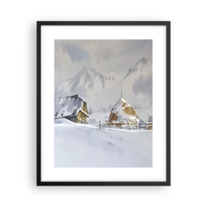Affisch i svart ram - I snödalen - 40x50 cm