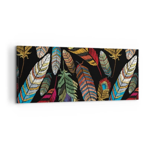 Canvastavla - Bild på duk - Fågelkarneval - 100x40 cm