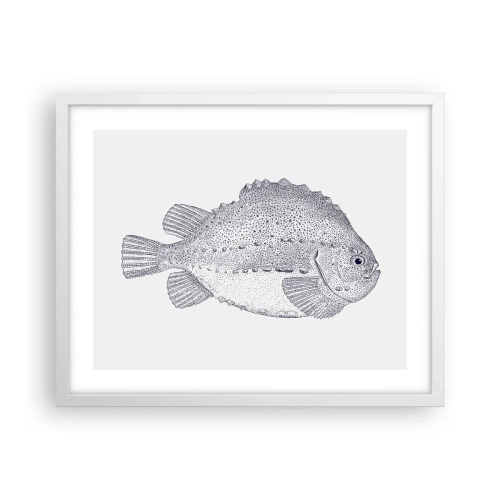 Affisch i vit ram - Till naturforskarens album - 50x40 cm