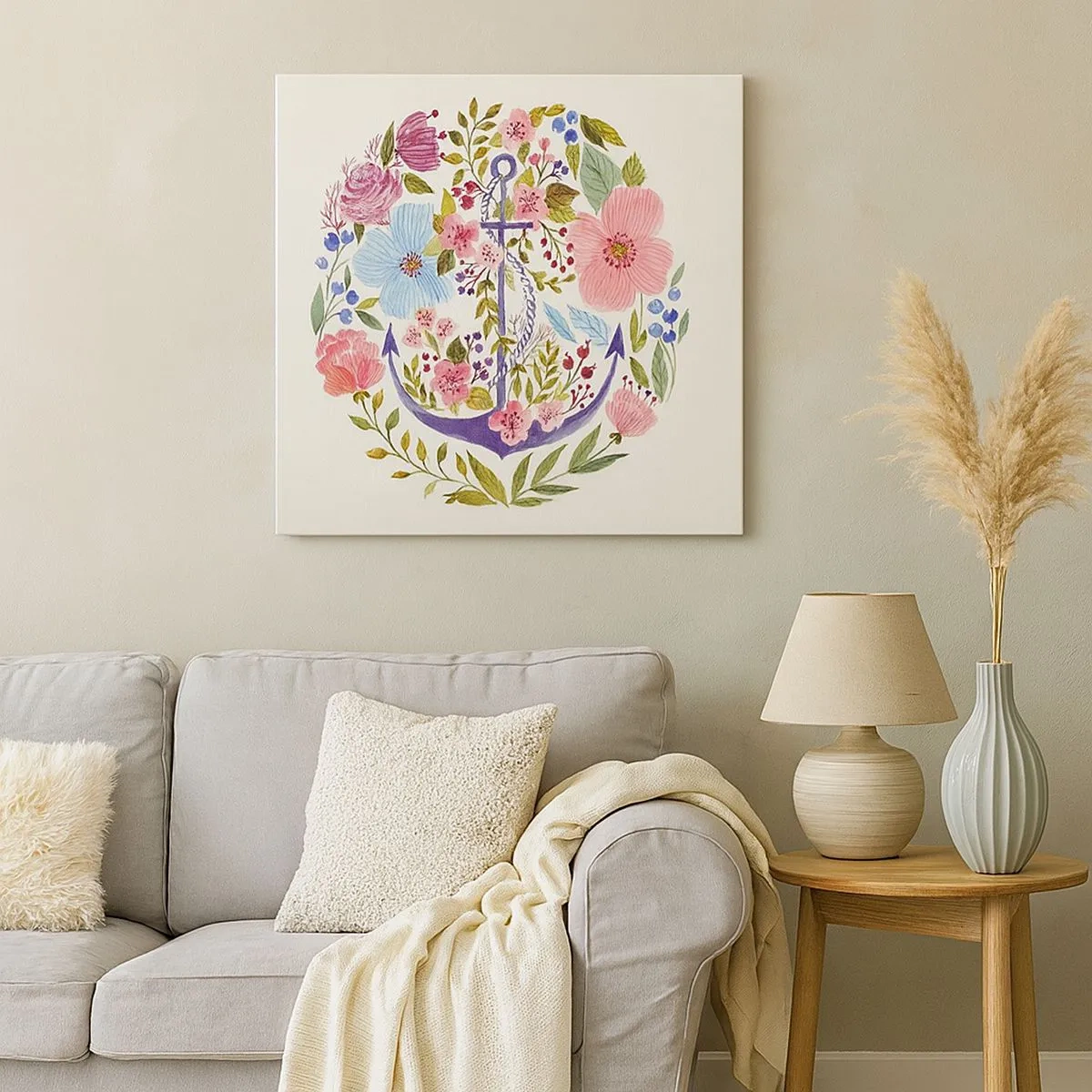 Canvastavla - Bild på duk - En seglares goda sömn - 30x30 cm