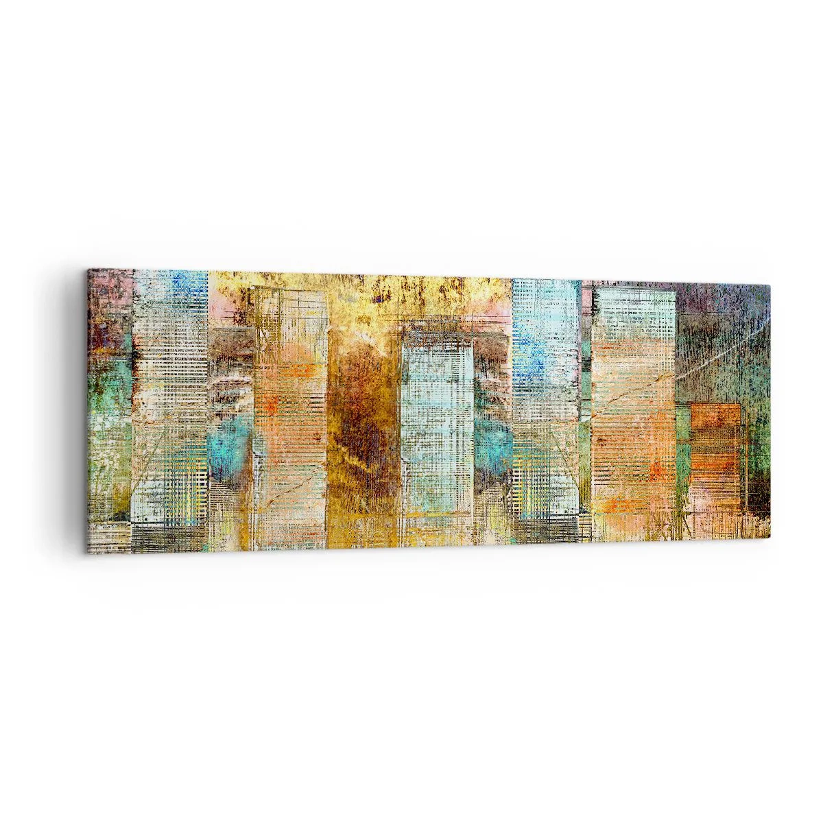 Canvastavla - Bild på duk - Solig metropol - 140x50 cm