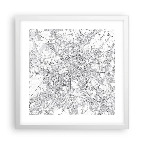 Affisch i vit ram - Berlins blomma - 40x40 cm