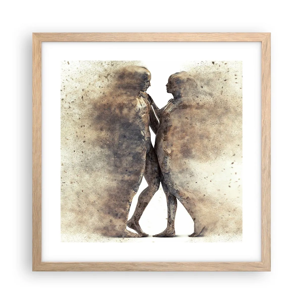 Affisch i ram av ljusek - Uppstådda ur aska för att älska - 40x40 cm