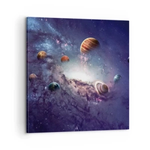 Canvastavla - Bild på duk - Sol- och danssystem - 60x60 cm