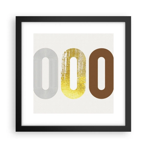 Affisch i svart ram - Ooo! - 30x30 cm
