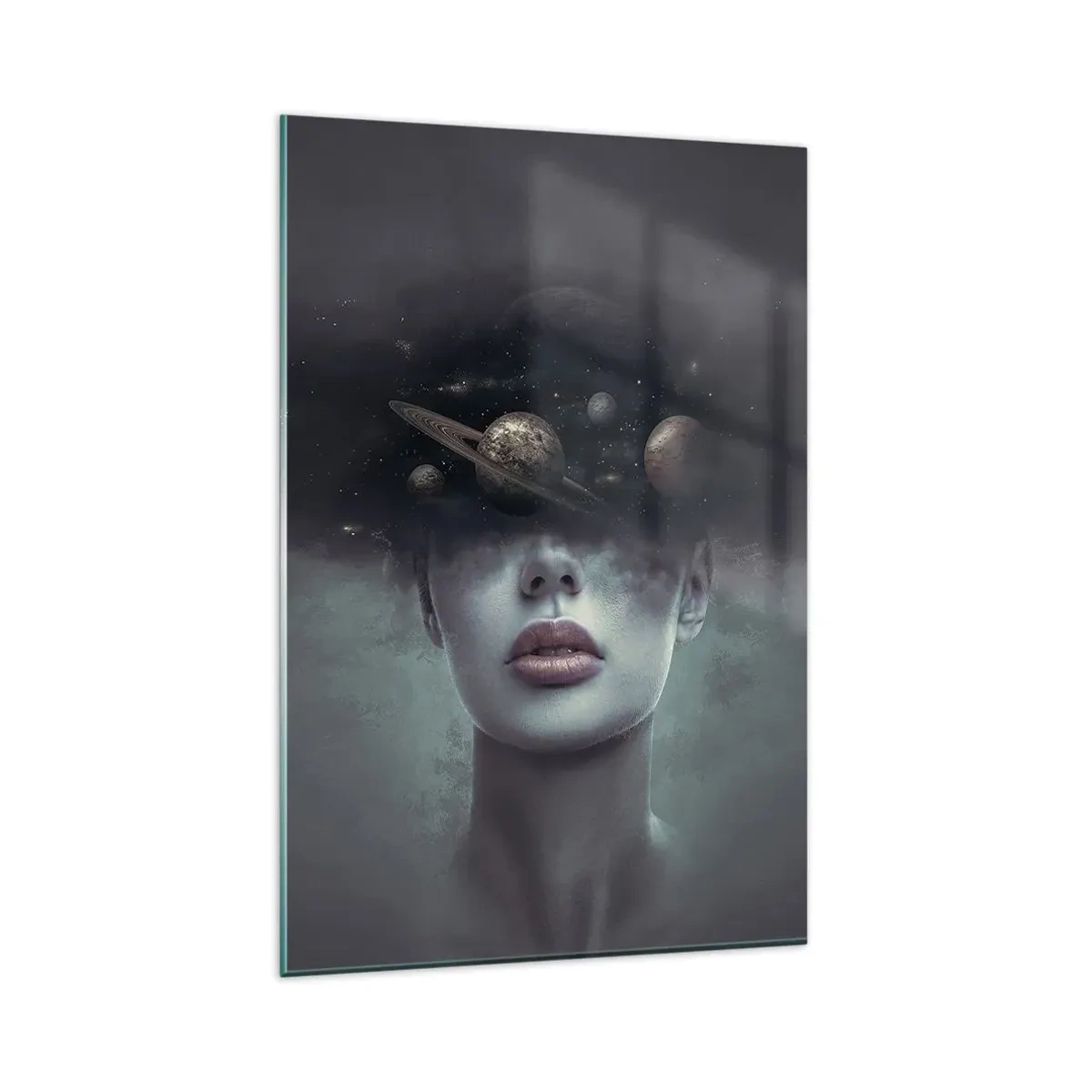 Glastavla - Bild på glas - Och planeterna blir galna... - 80x120 cm