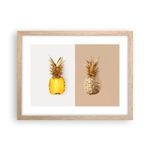 Affisch i ram av ljusek - Ananas för oss - 40x30 cm