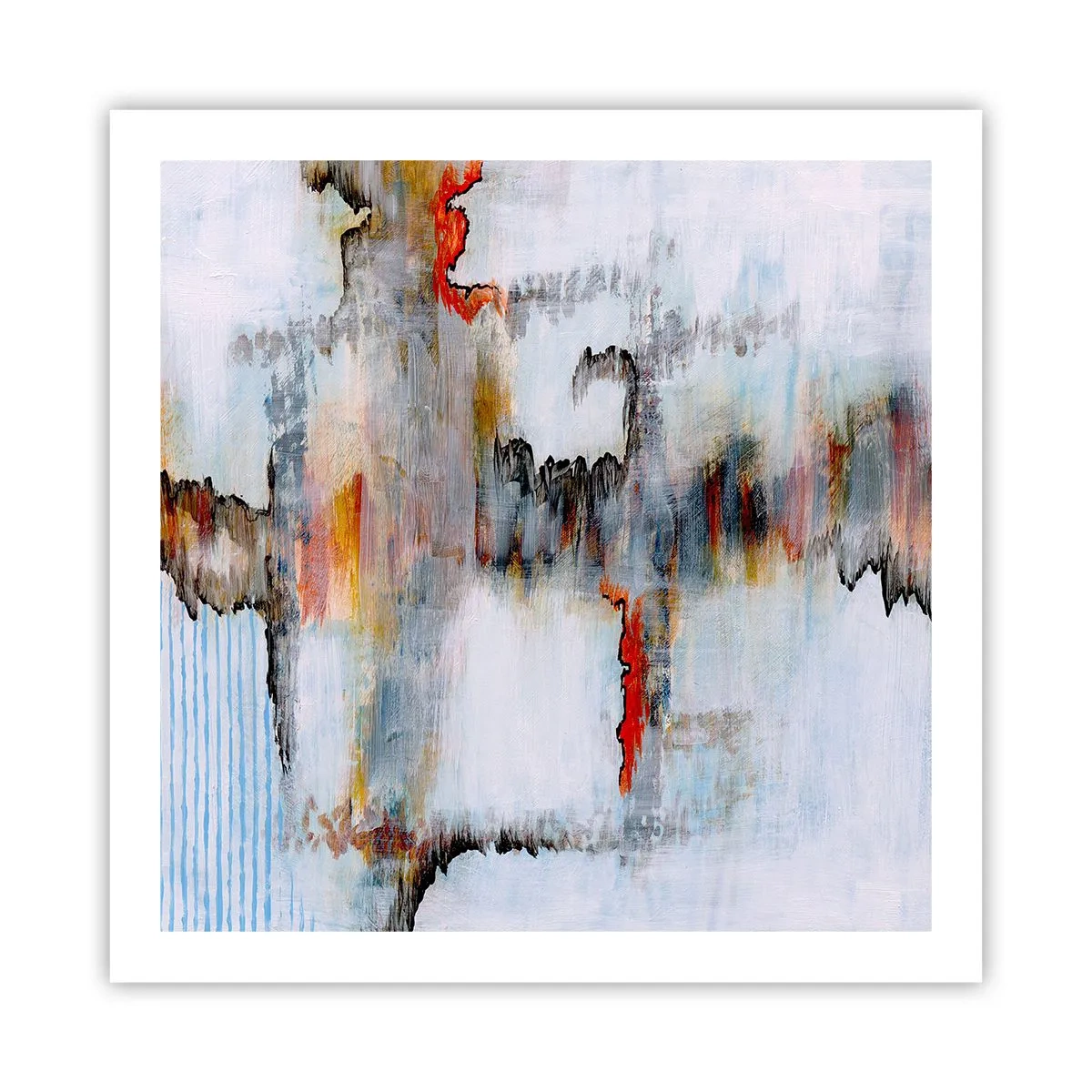 Affisch - Med pinne på vatten - 60x60 cm
