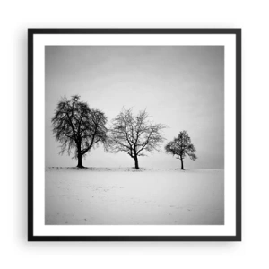 Affisch i svart ram - Vad drömmer de om? - 60x60 cm