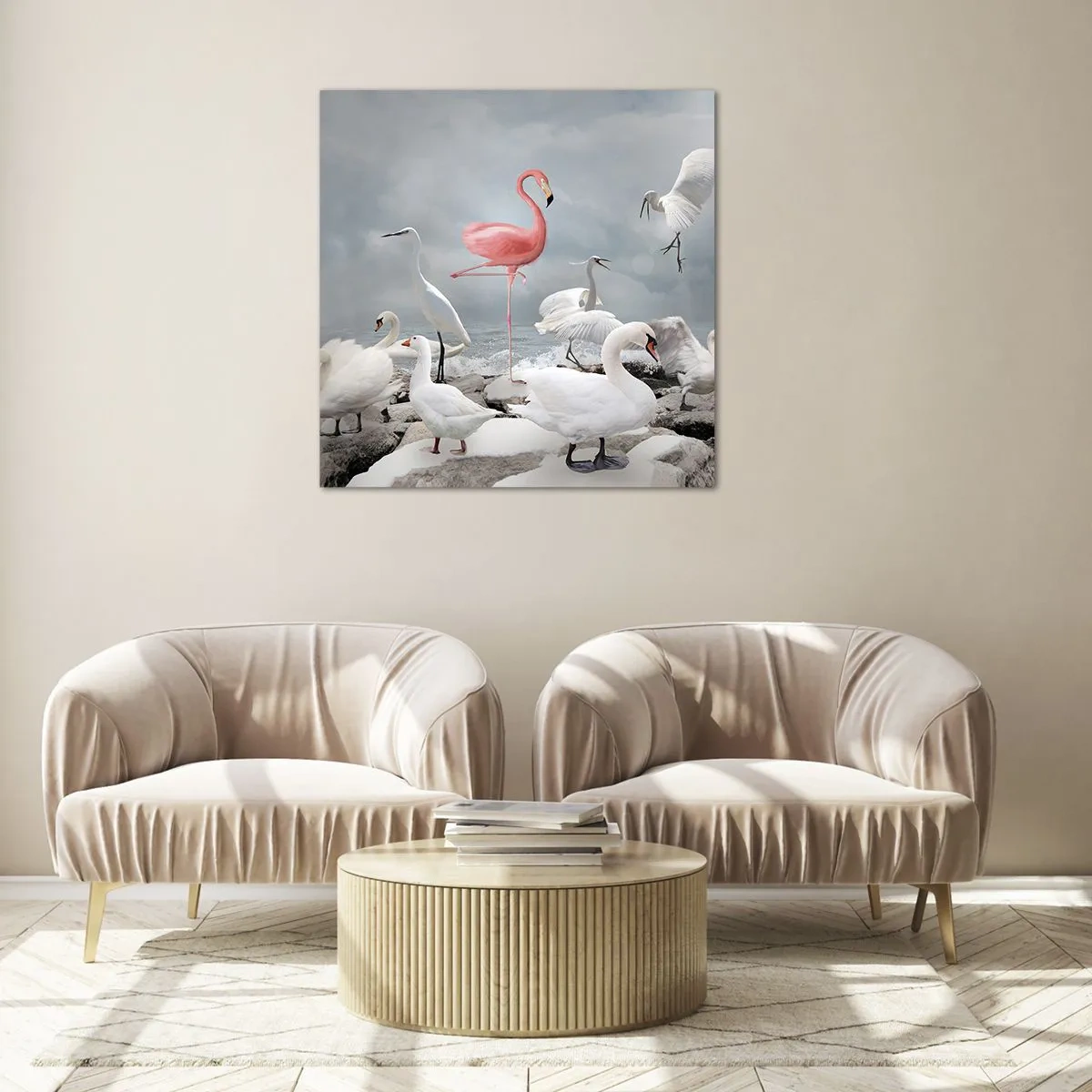 Glastavla - Bild på glas - Hur har jag hamnat här? - 60x60 cm