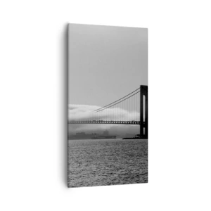Canvastavla - Bild på duk - Passera Golden Gate - 55x100 cm