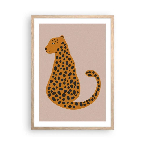Affisch i ram av ljusek - Pantermönster är inne - 50x70 cm