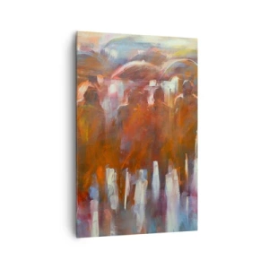 Canvastavla - Bild på duk - Jämna i regn och dimma - 80x120 cm