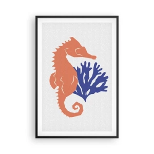 Affisch i svart ram - På en äng under vattnet - 61x91 cm