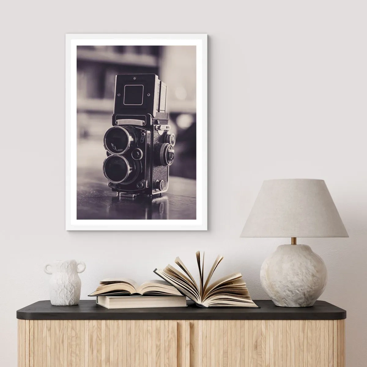 Affisch i vit ram - Ett gammalt fotografis magi - 40x50 cm