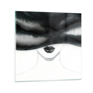 Glastavla - Bild på glas - Sensuell hemlighet - 60x60 cm
