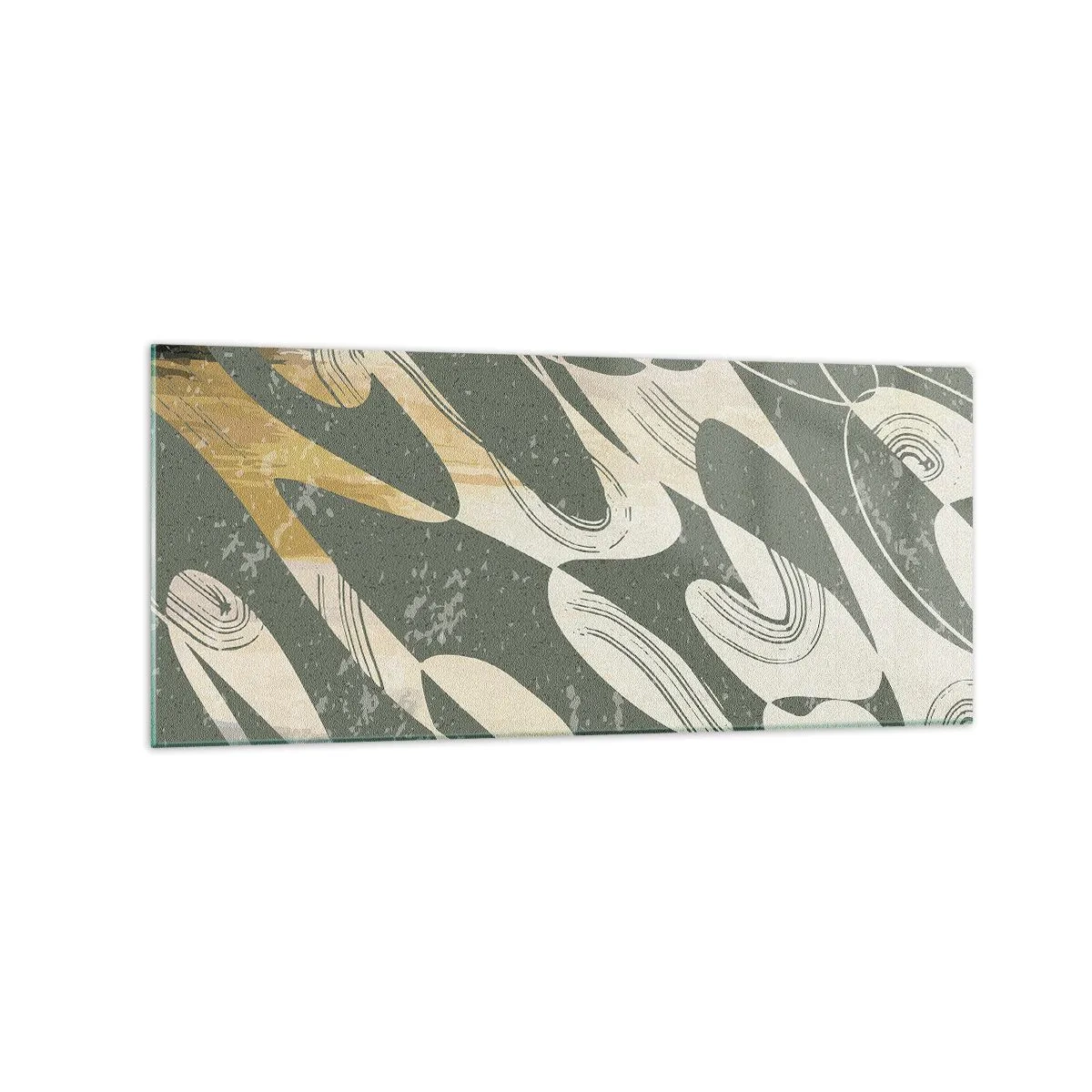 Glastavla - Bild på glas - Rytmisk abstraktion - 120x50 cm