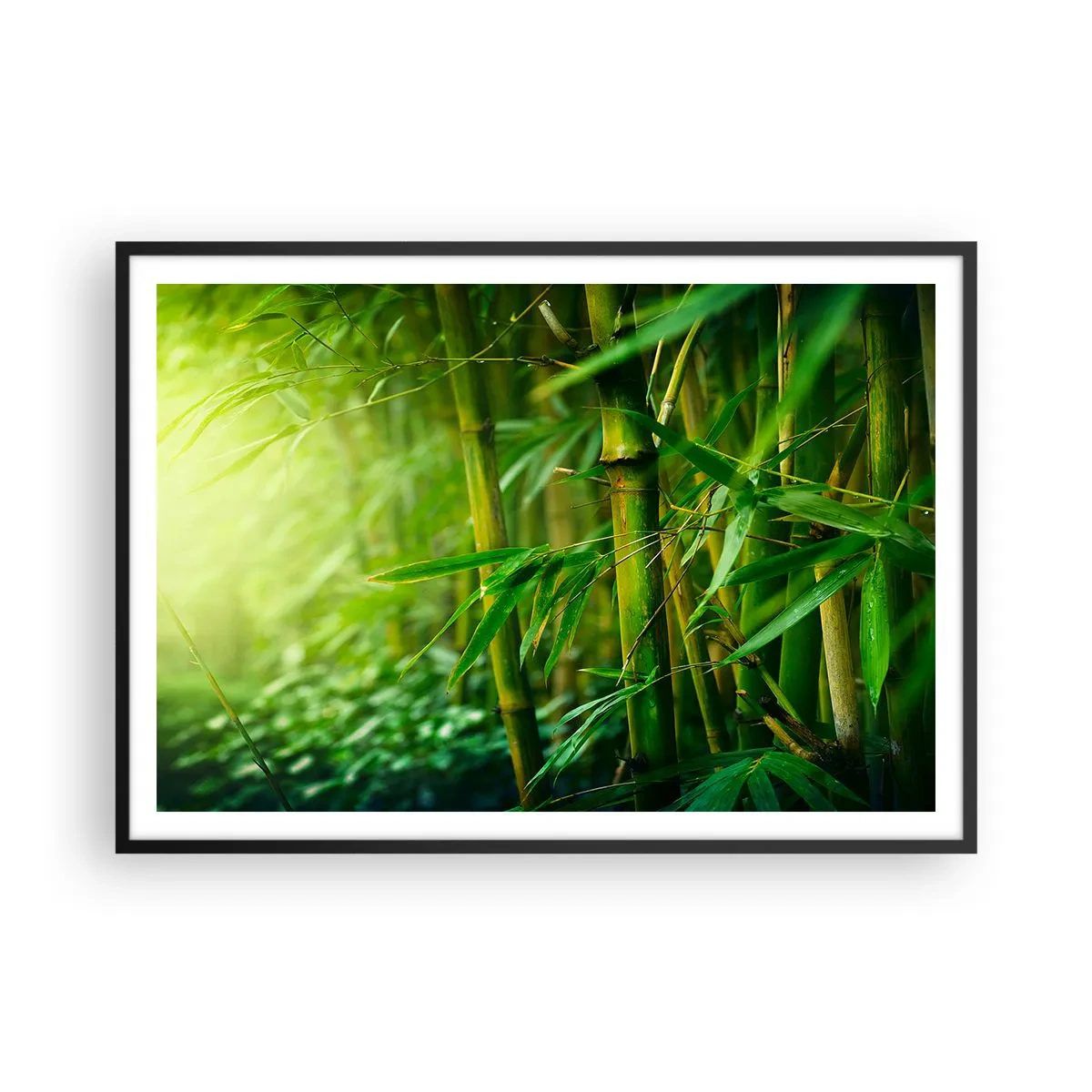 Affisch i svart ram - Lär känna grönskan i sig - 100x70 cm
