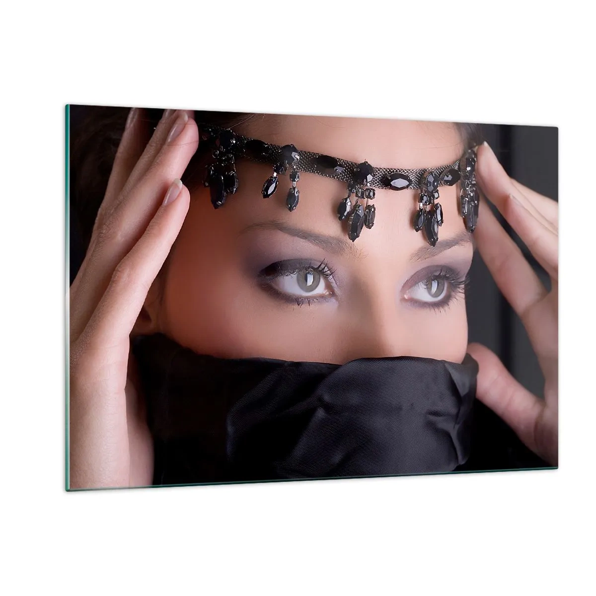 Glastavla - Bild på glas - Lockande orientalisk hemlighet - 120x80 cm