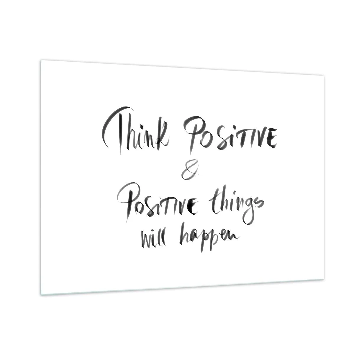 Glastavla - Bild på glas - Hur ska man leva? - 100x70 cm