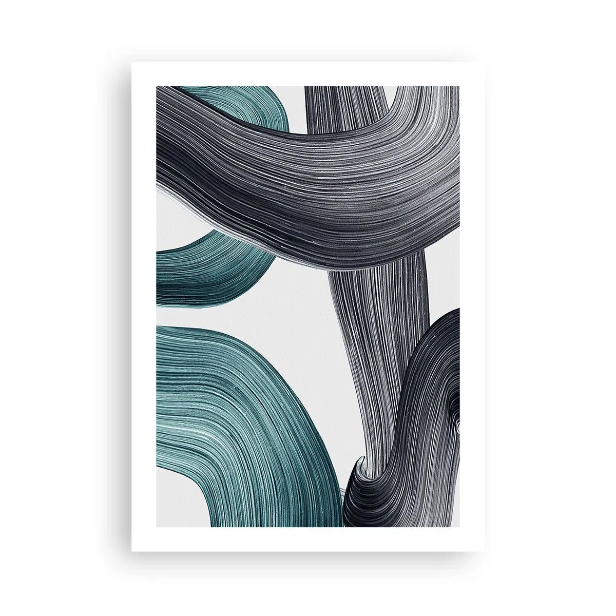 Affisch - Smaragd och svarta spår - 50x70 cm