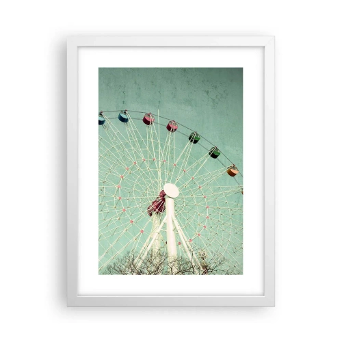 Affisch i vit ram - Välkommen att ha kul - 30x40 cm