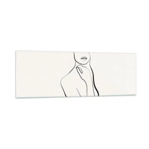 Glastavla - Bild på glas - Melankolins våg - 90x30 cm