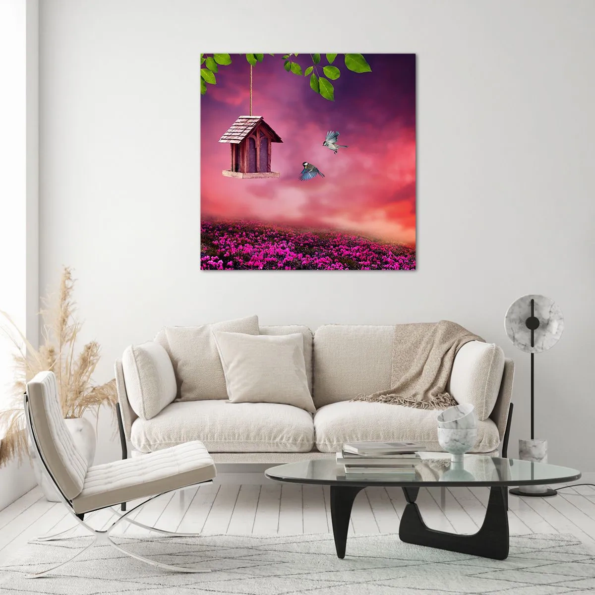 Glastavla - Bild på glas - Inbjudan till middag - 40x40 cm