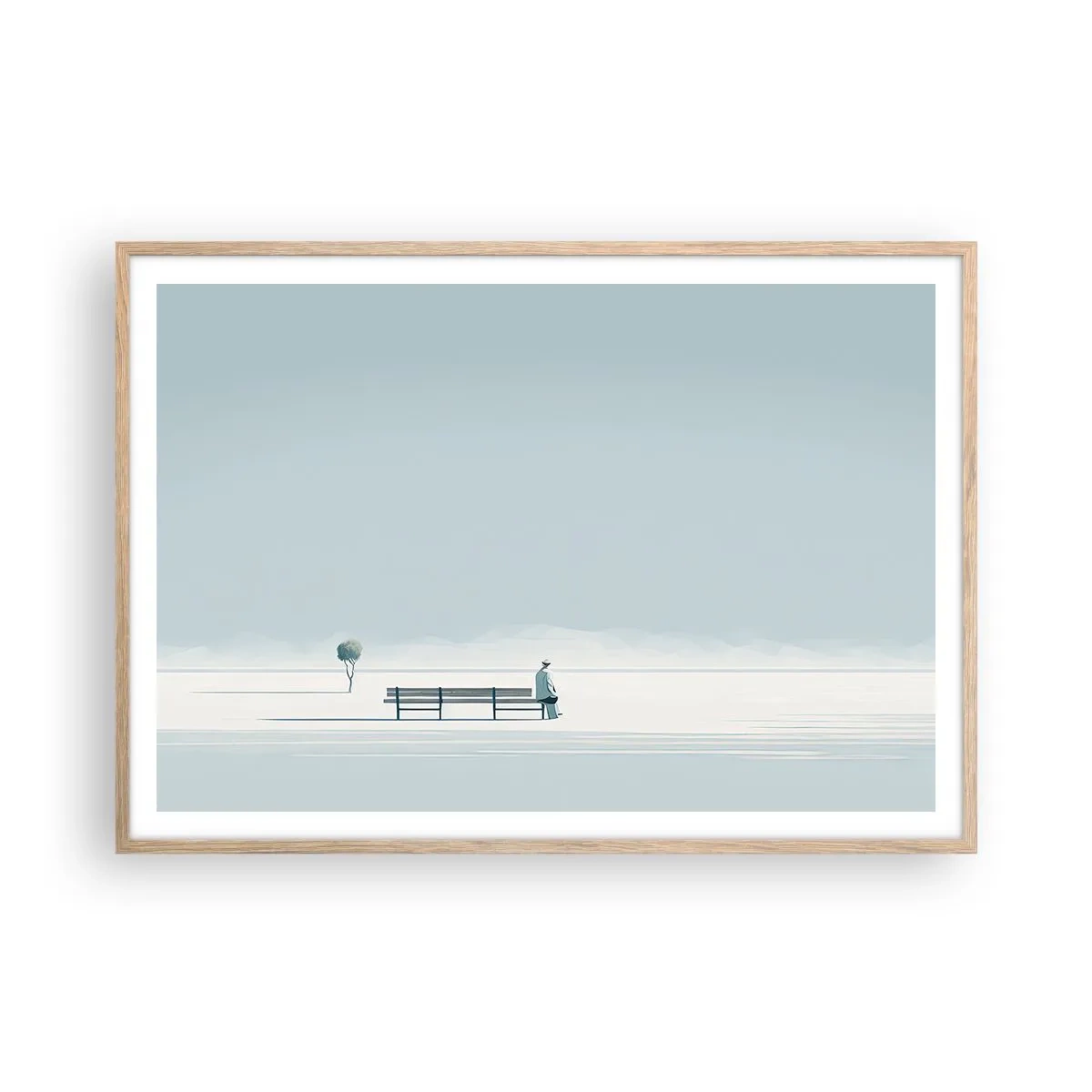 Affisch i ram av ljusek - Ja, jag väntar. - 100x70 cm