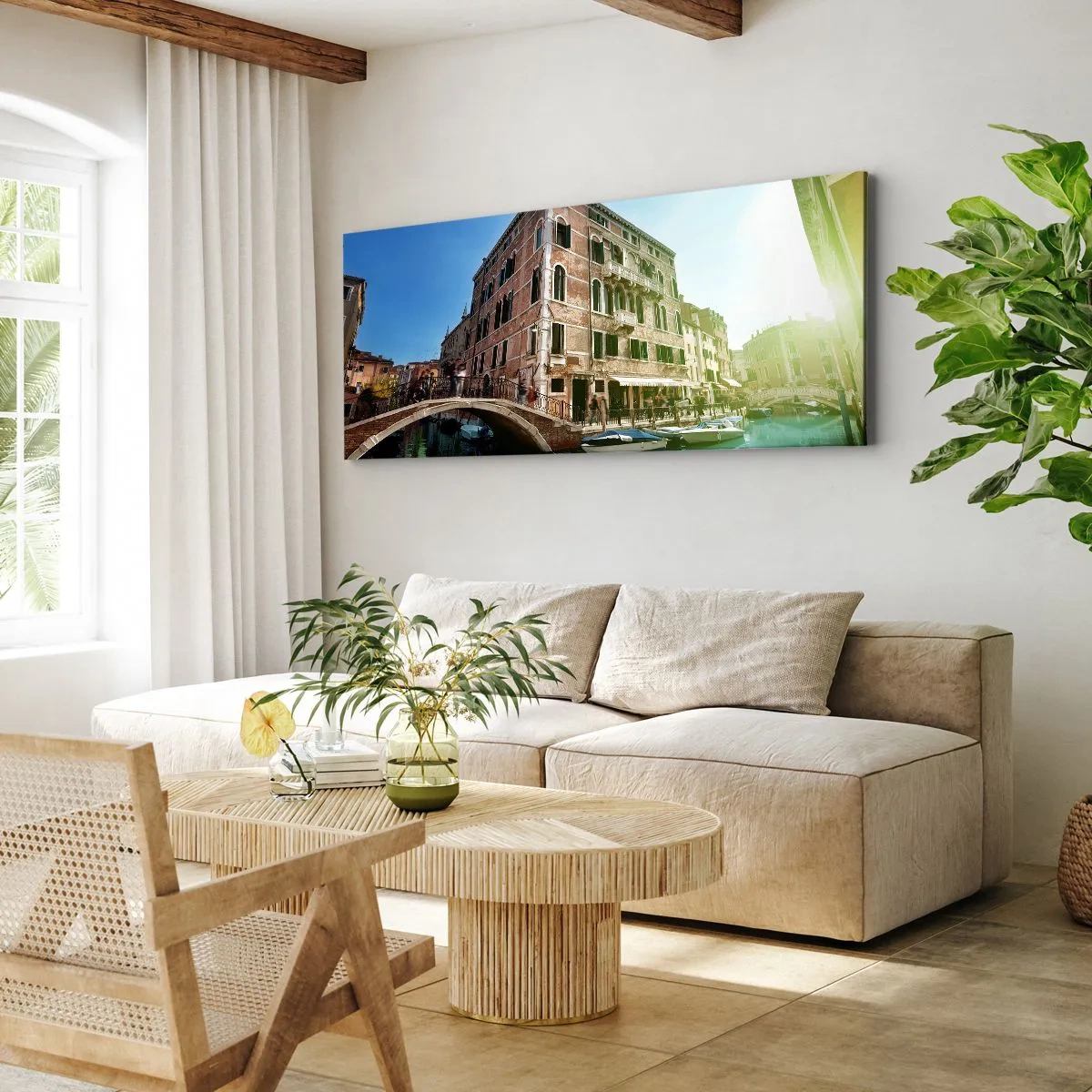 Canvastavla - Bild på duk - Venedig - Amore Mio - 120x50 cm