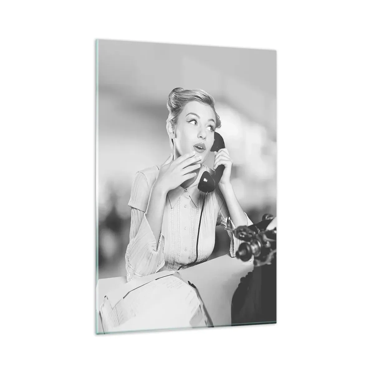 Glastavla - Bild på glas - Hallå, tillbaka till 50-talet. - 80x120 cm