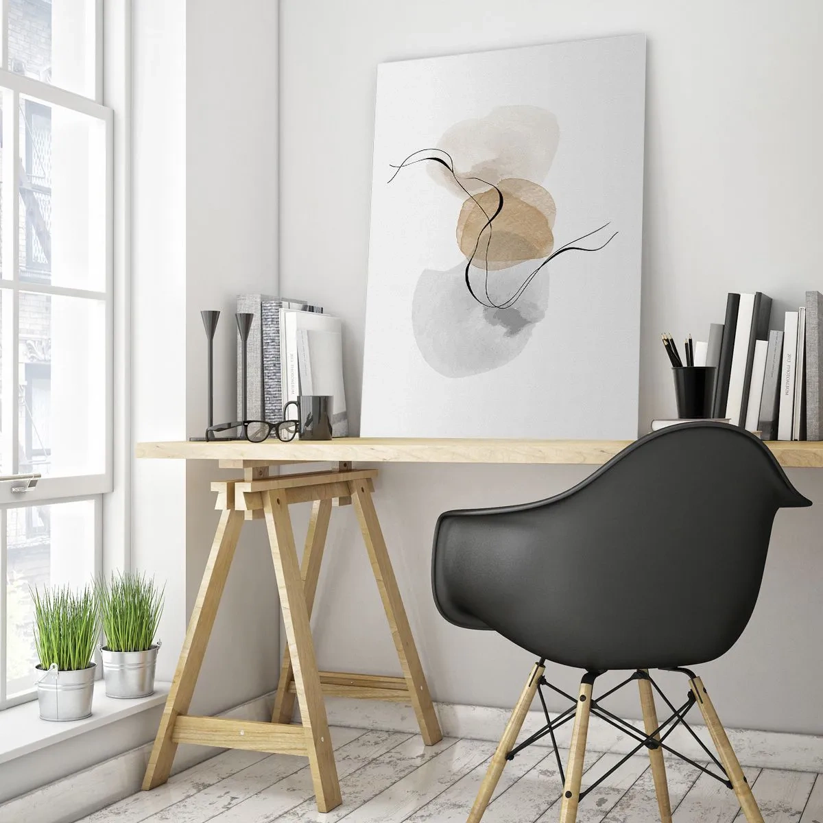 Glastavla - Bild på glas - Luftpärlor - 50x70 cm