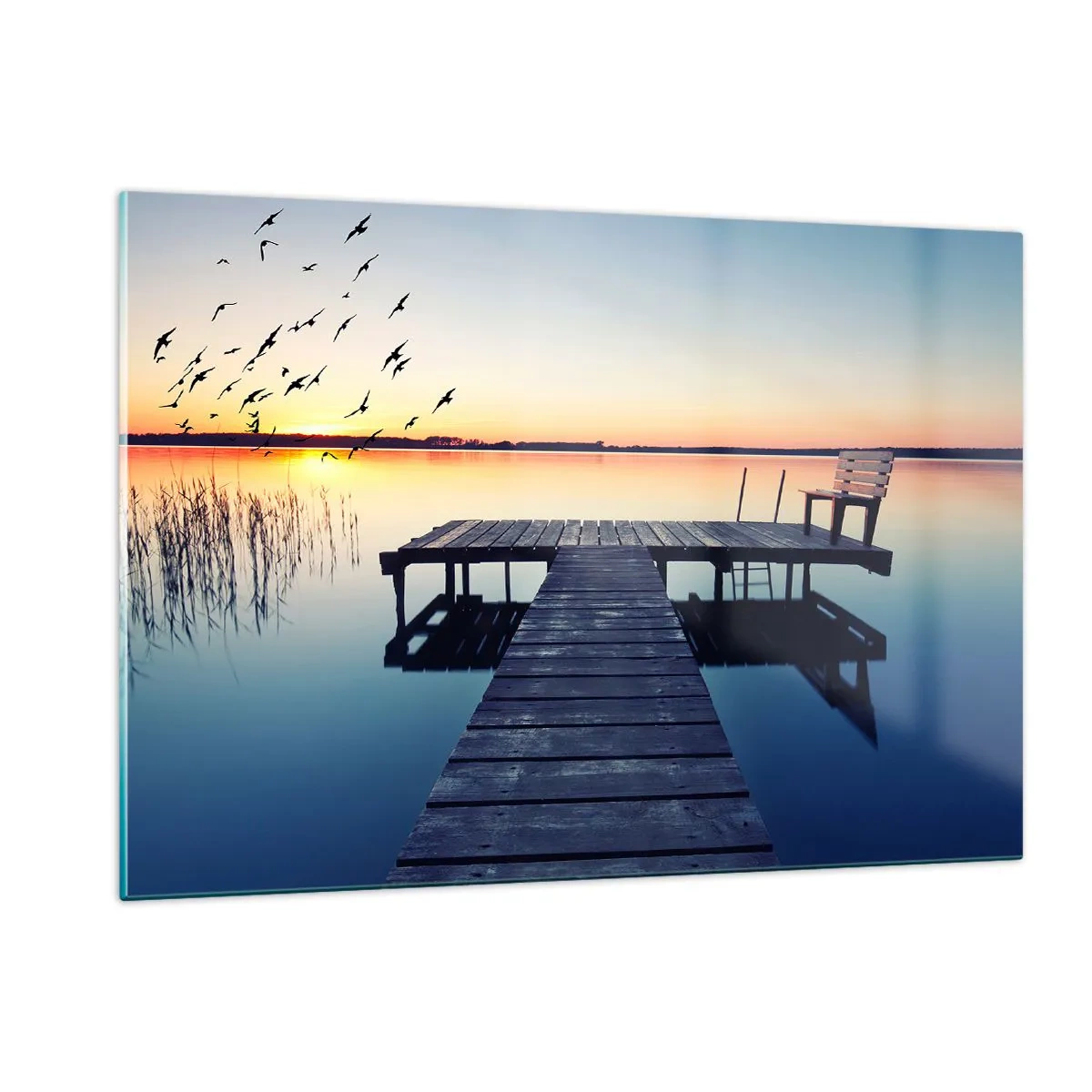 Glastavla - Bild på glas - Det var en bra dag - 120x80 cm
