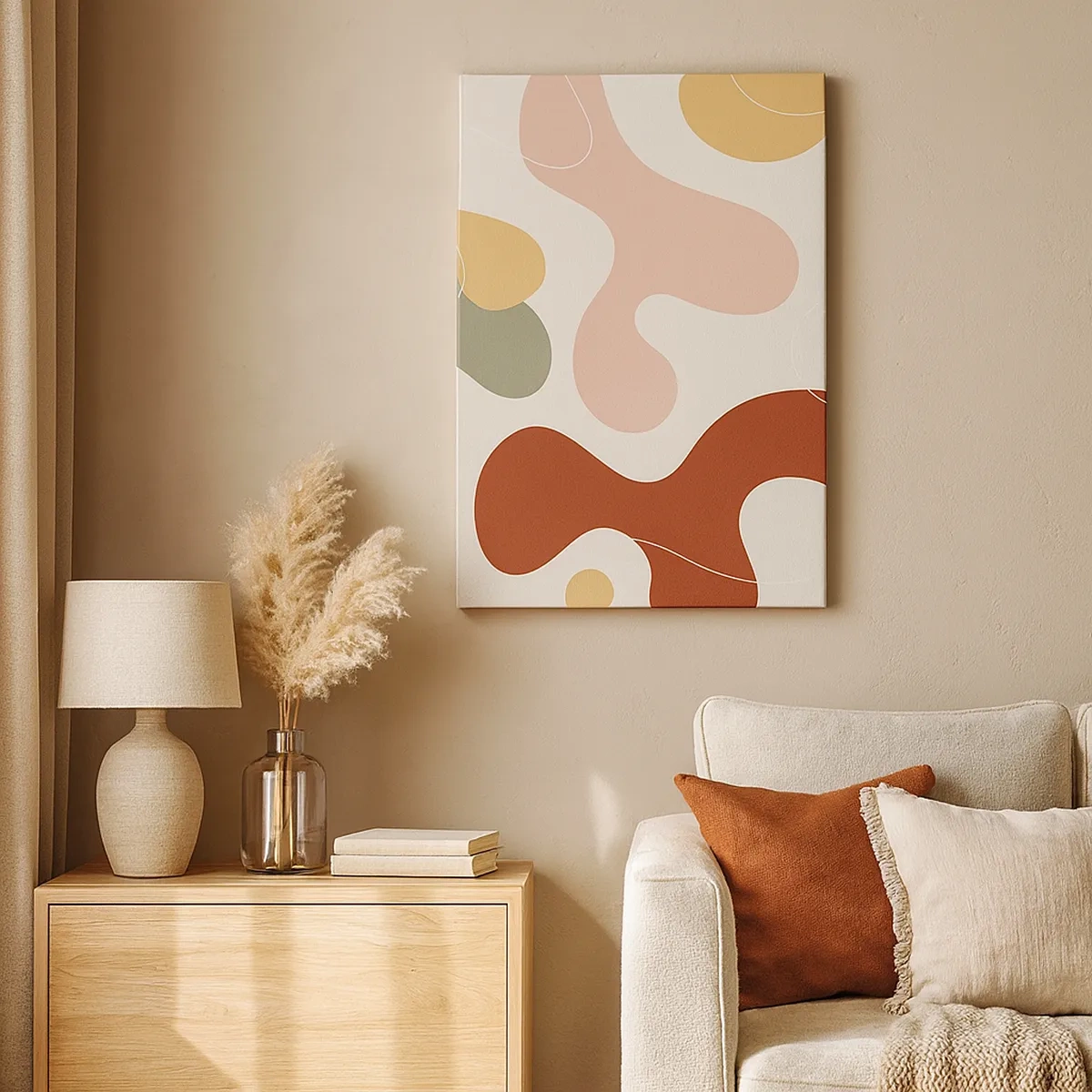 Canvastavla - Bild på duk - Ornamental zig-zack? - 50x70 cm