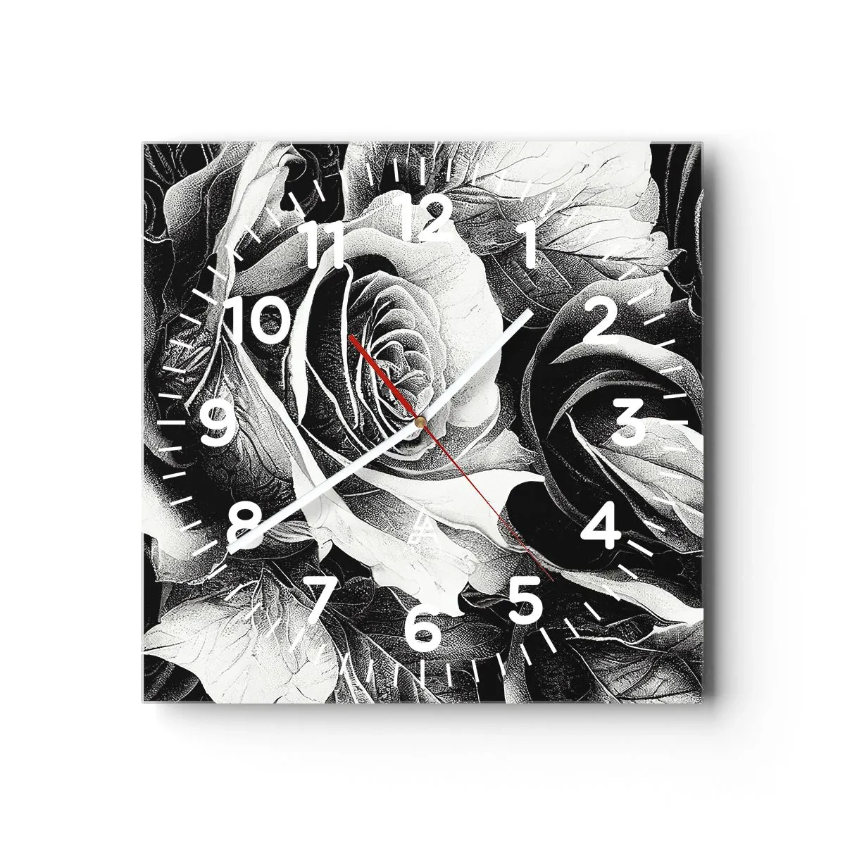 Väggklocka - Klocka på glas - Alltid drottningen - 40x40 cm