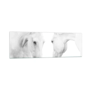 Glastavla - Bild på glas - Är det vänskap…? - 160x50 cm