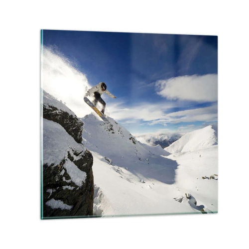 Glastavla - Bild på glas - Frihet utan gränserna - 70x70 cm