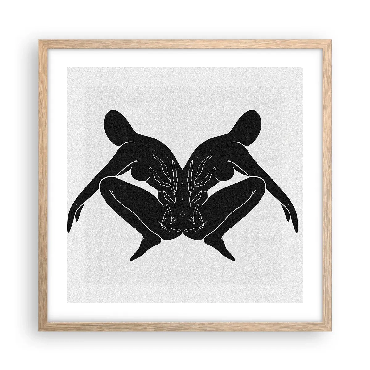 Affisch i ram av ljusek - En delad själ - 50x50 cm