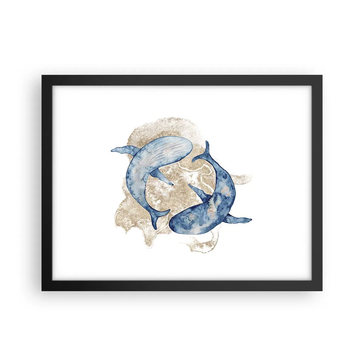 Affisch i svart ram - Vänskap eller kärlek? - 40x30 cm