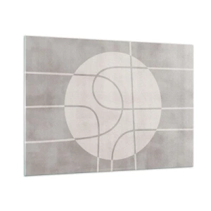 Glastavla - Bild på glas - Cirkulärt och rakt fram - 100x70 cm