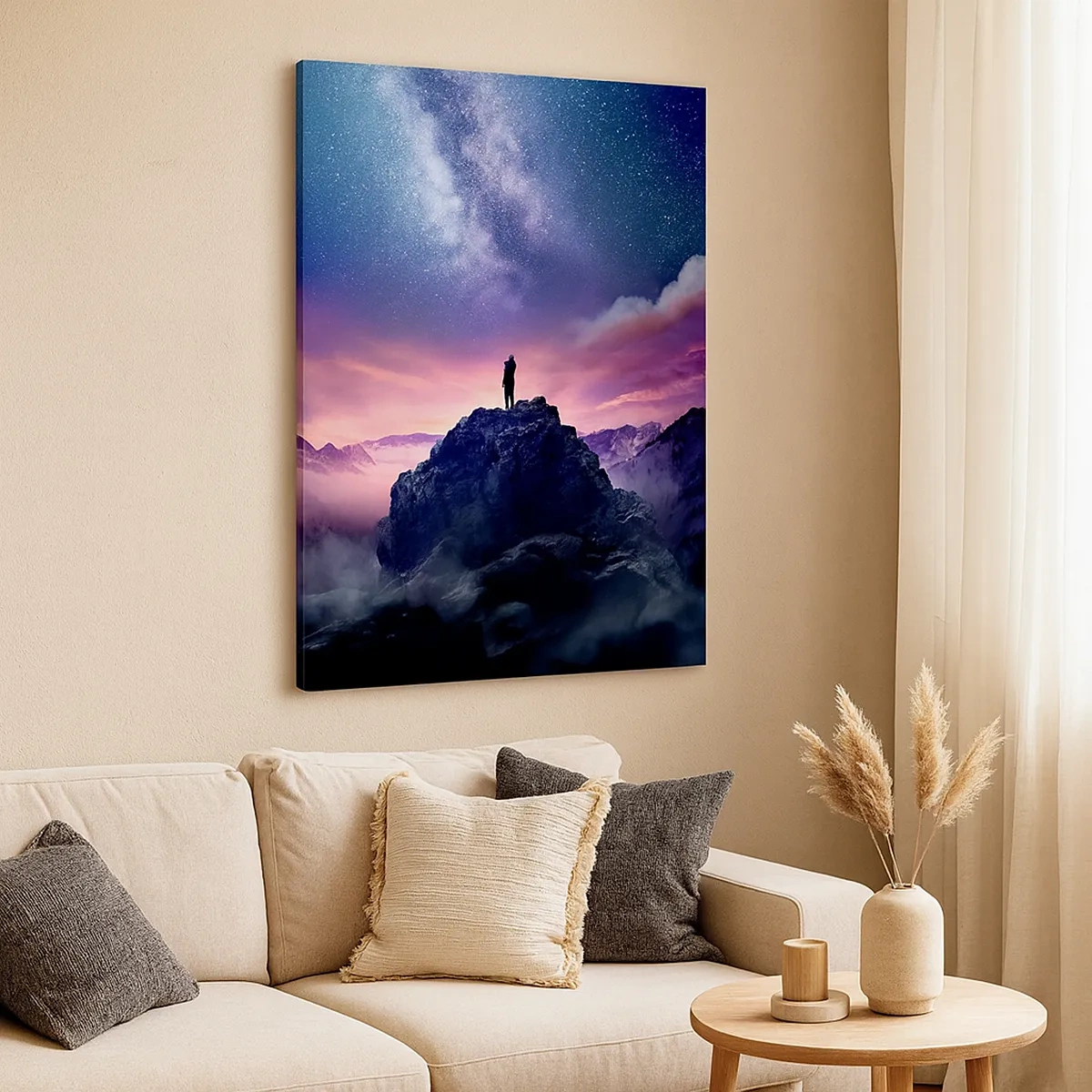 Canvastavla - Bild på duk - Och han kände livet - 50x70 cm