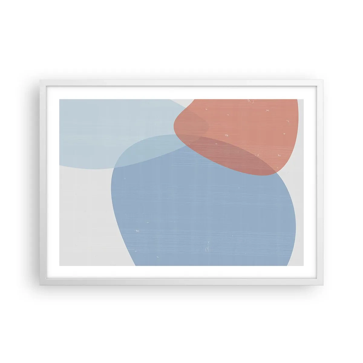 Affisch i vit ram - Pastellfärgade relationer - 70x50 cm