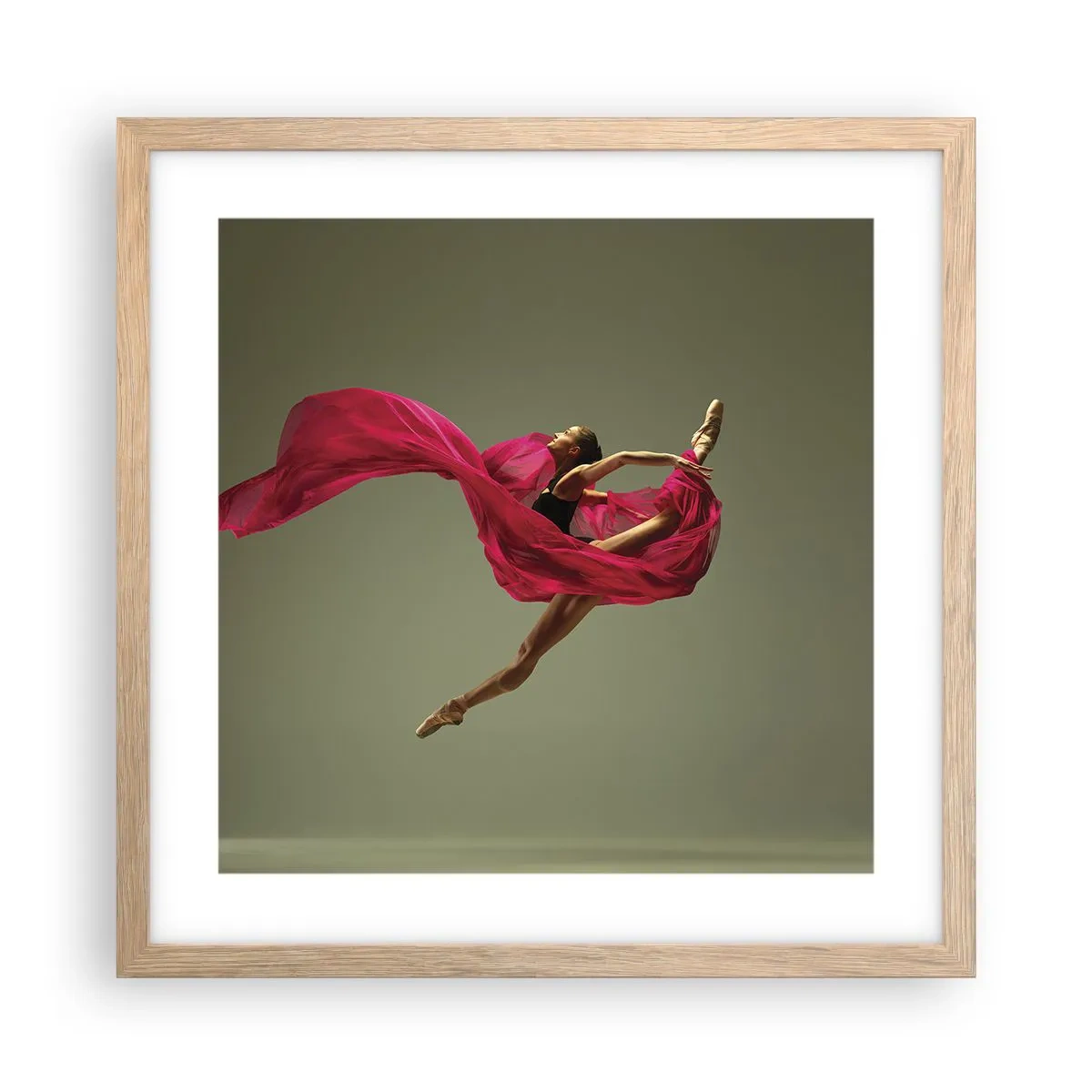 Affisch i ram av ljusek - Dansande låga - 40x40 cm