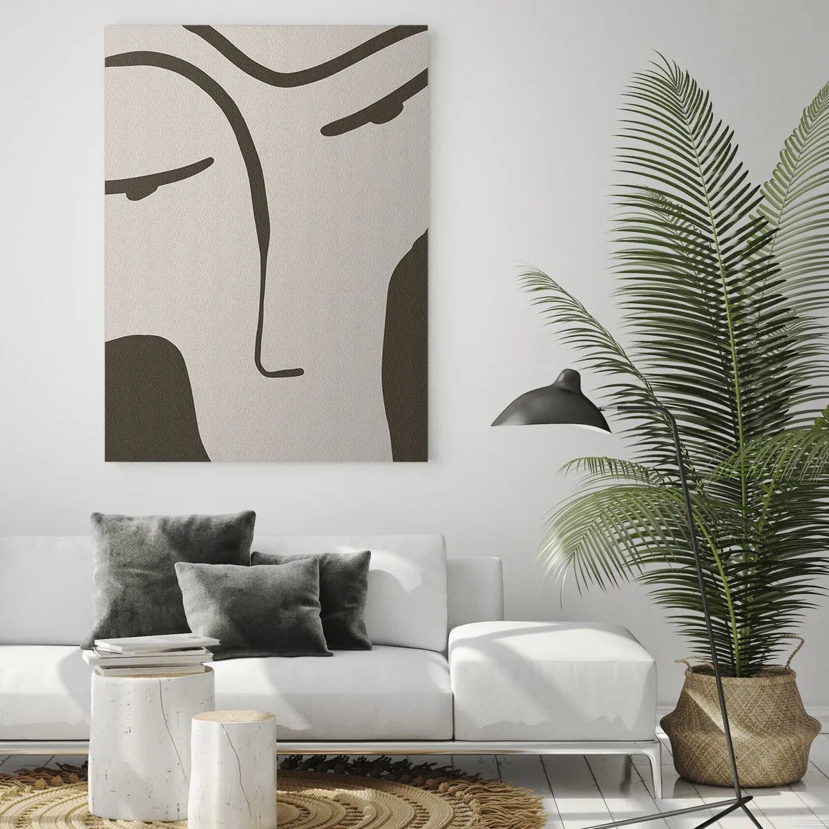 Glastavla - Bild på glas - Som från en målning av Modigliani - 50x70 cm