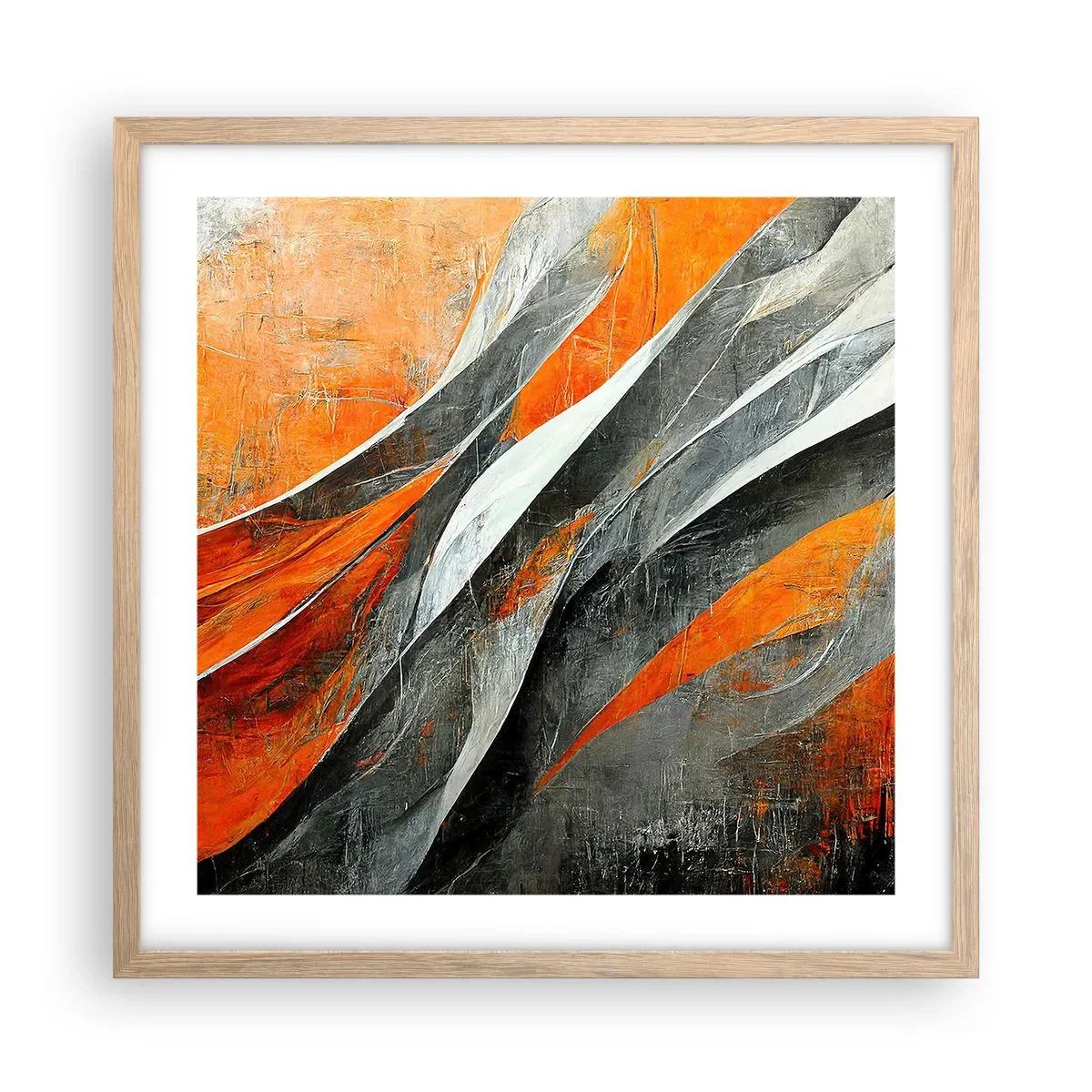 Affisch i ram av ljusek - Värme och kyla - 50x50 cm