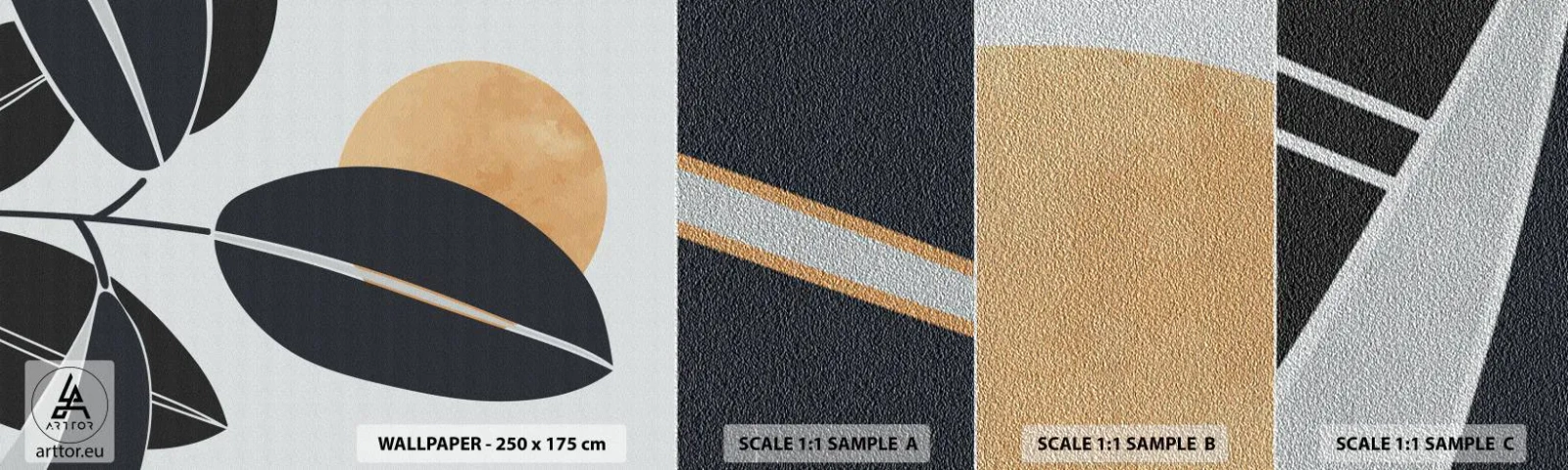 Provbit av fototapet Premium Sand - Het sommardag - Botanik, Löv, Minimalism - 100x30 cm