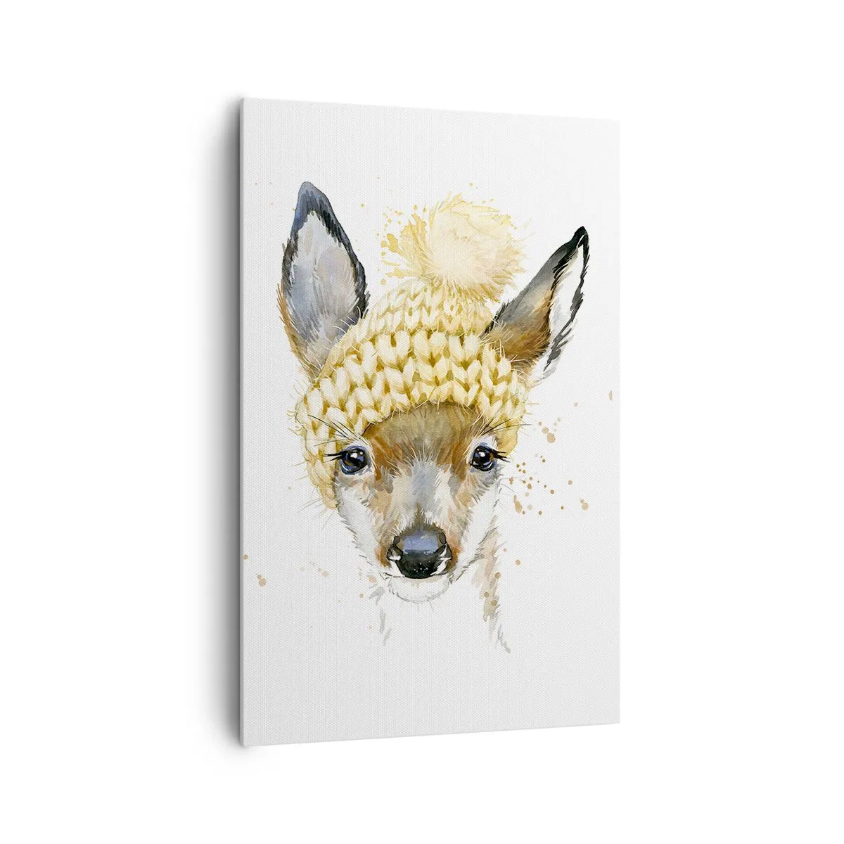 Canvastavla - Bild på duk - För vinter i insnöad skog - 80x120 cm