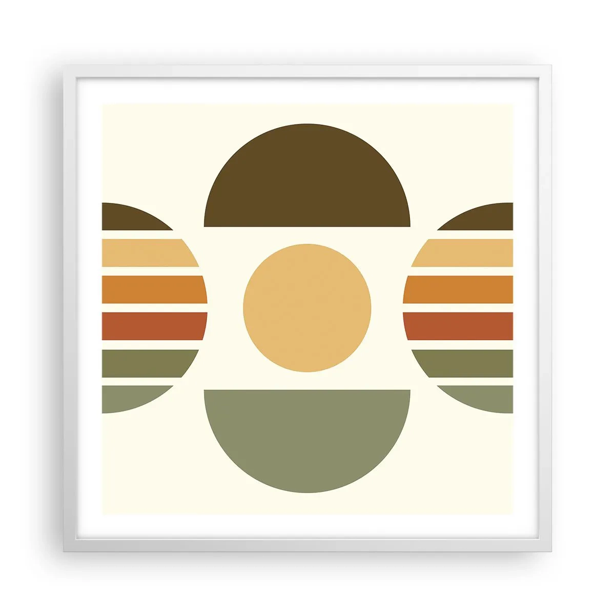 Affisch i vit ram - I jordens färger - 60x60 cm