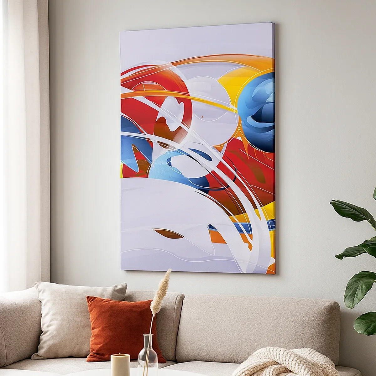 Canvastavla - Bild på duk - Elementens dans - 50x70 cm